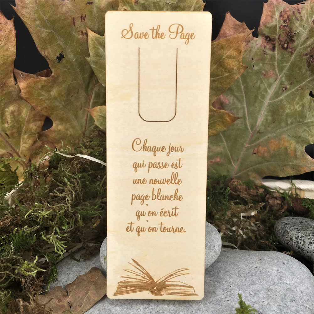 marque page en bois personnalisé avec gravure laser