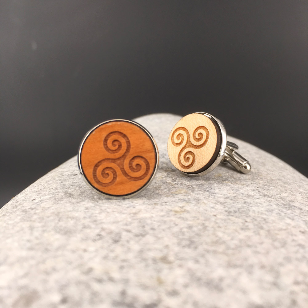 bouton de manchette personnalisé en bois gravé 16 mm mariage