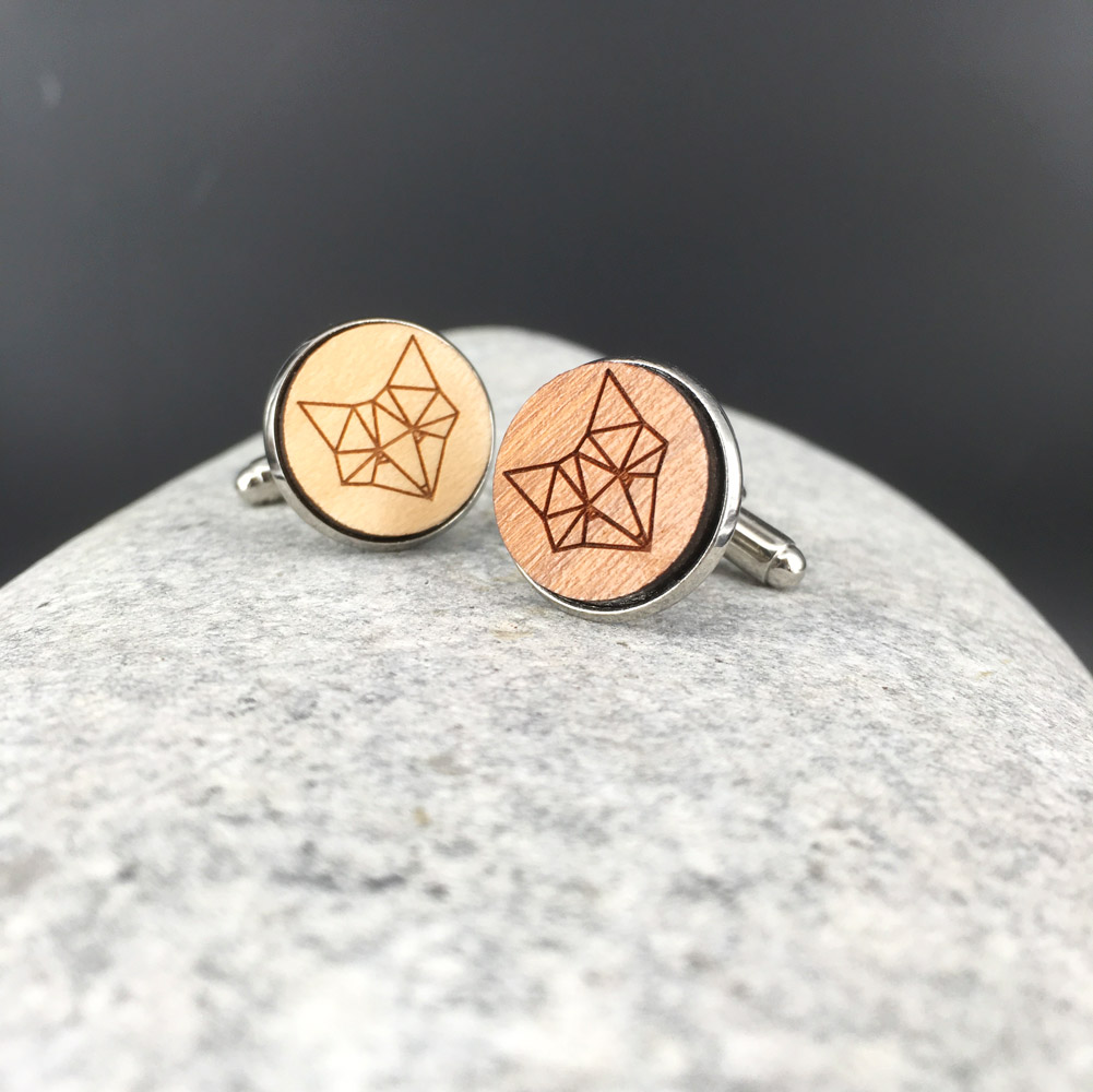 bouton de manchette personnalisé en bois gravé 16 mm mariage