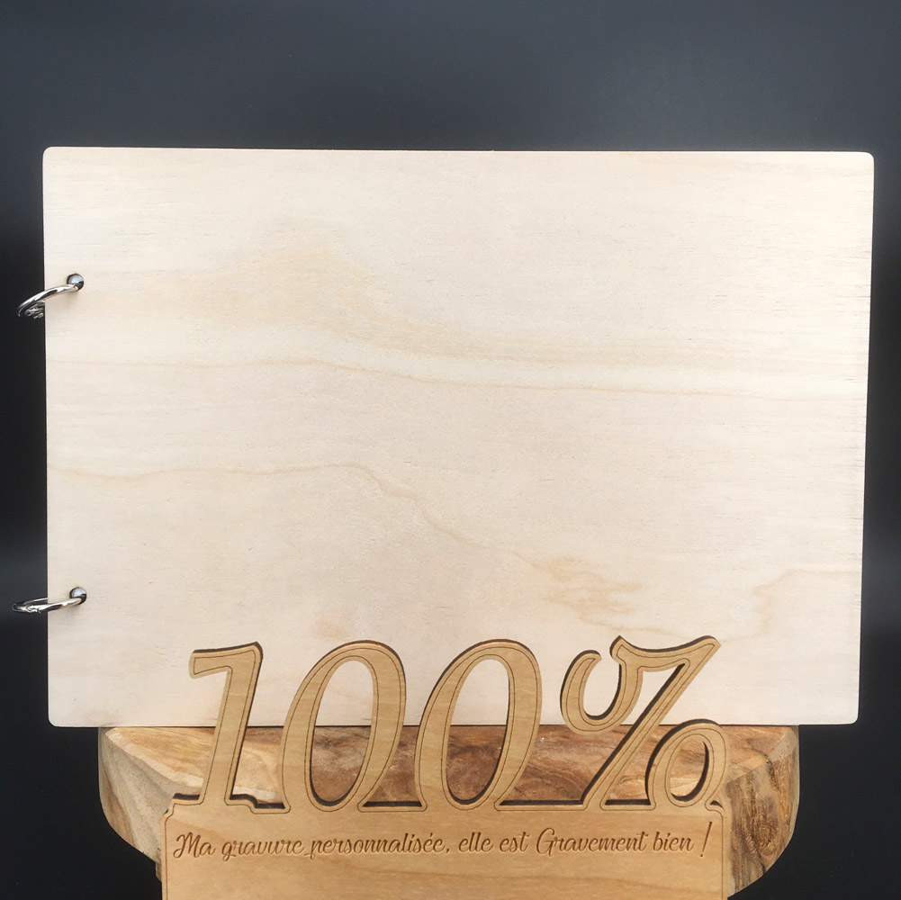 livre bois personnalisé gravé entièrement personnalisable