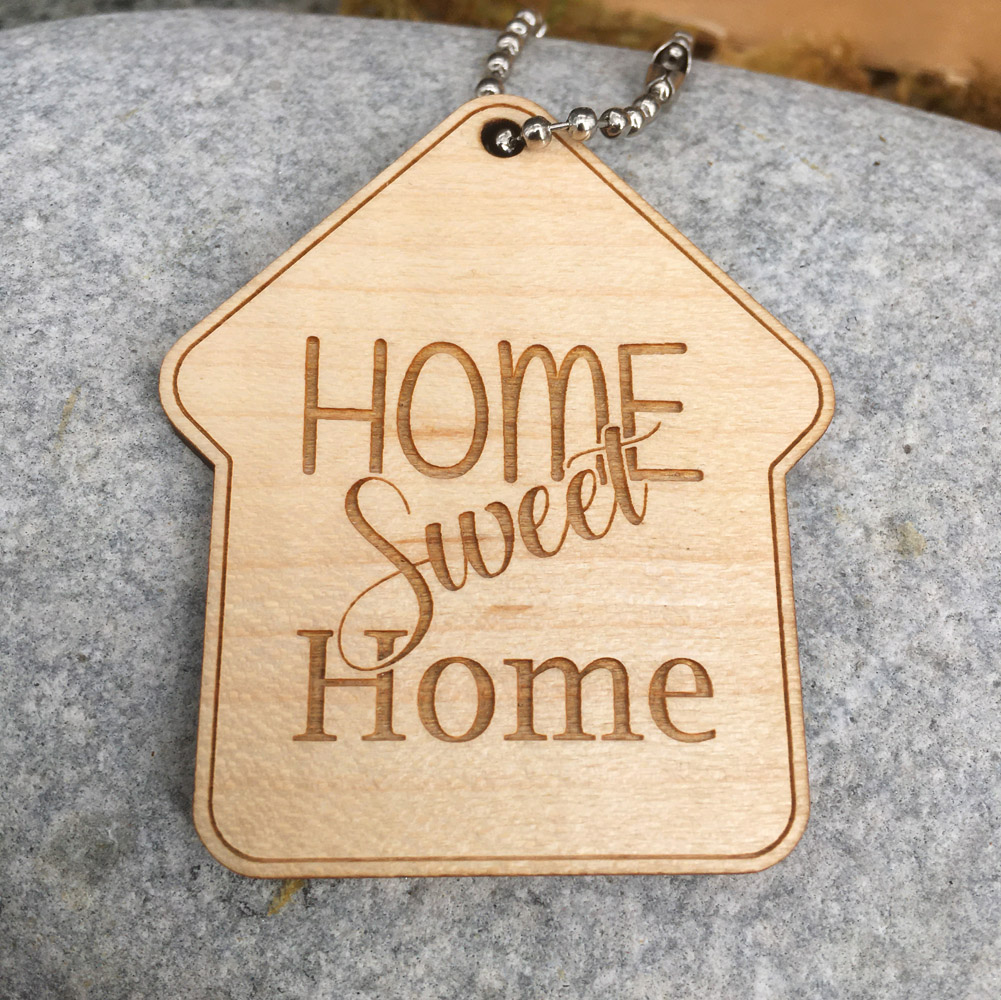 porte clés home sweet home érable
