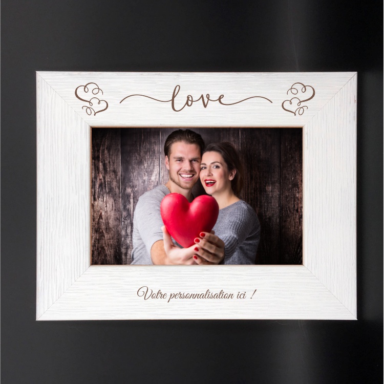 cadre bois love personnalisable 10x15