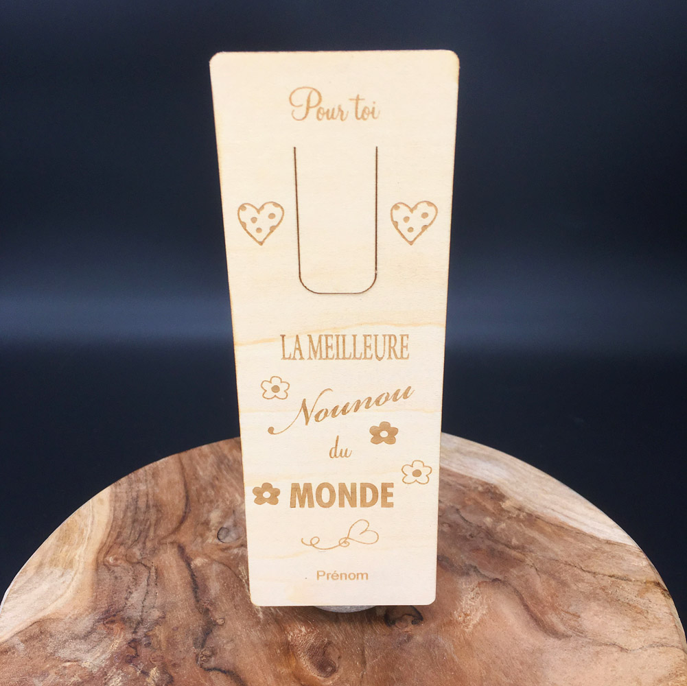 marque page meilleure nounou du monde - idée cadeau fin année scolaire