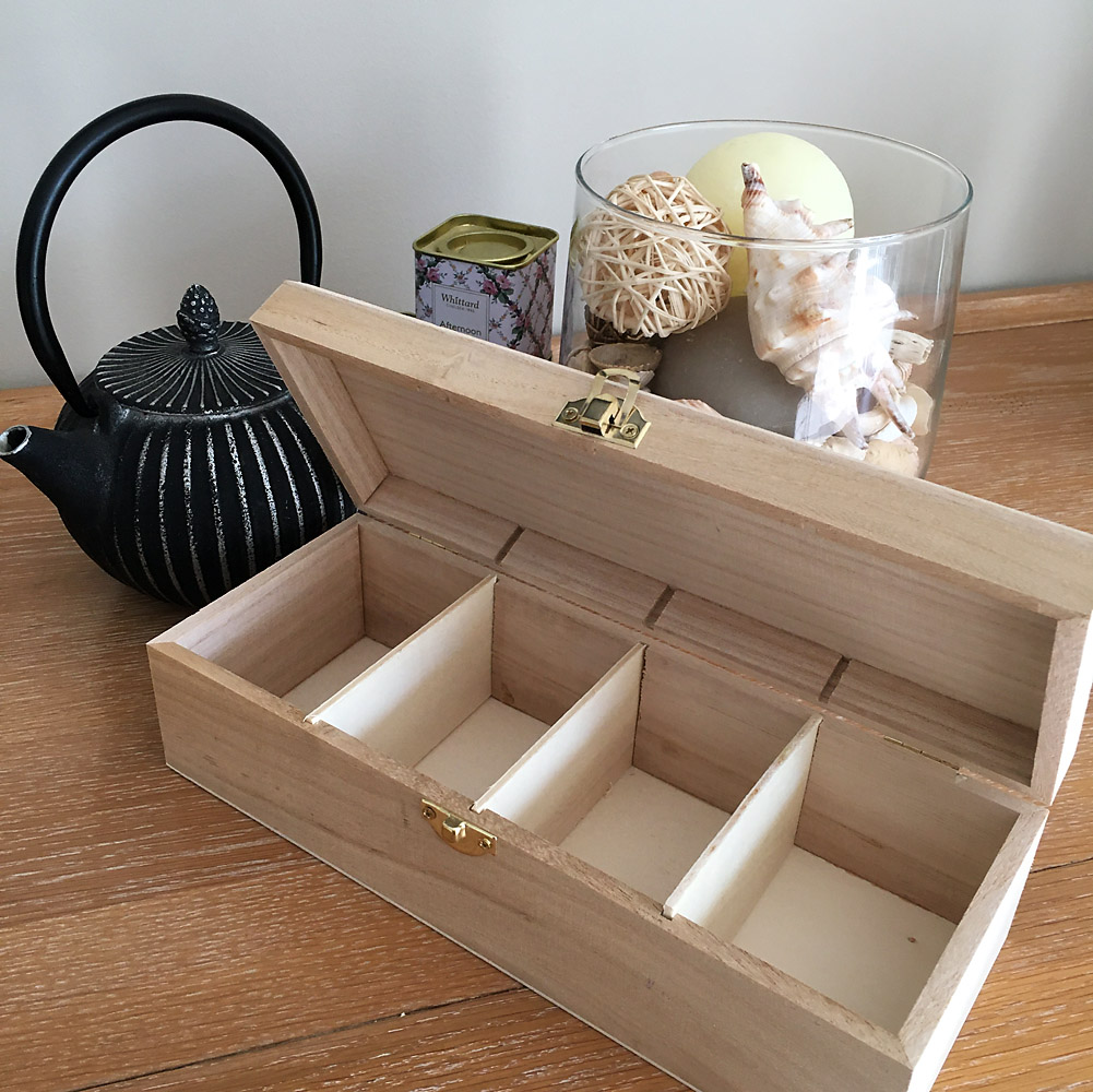 boite à thé 100% personnalisable vue des casiers intérieurs