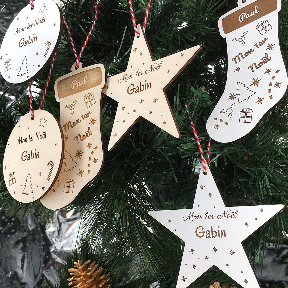 deco 1er noel personnalisée ensemble