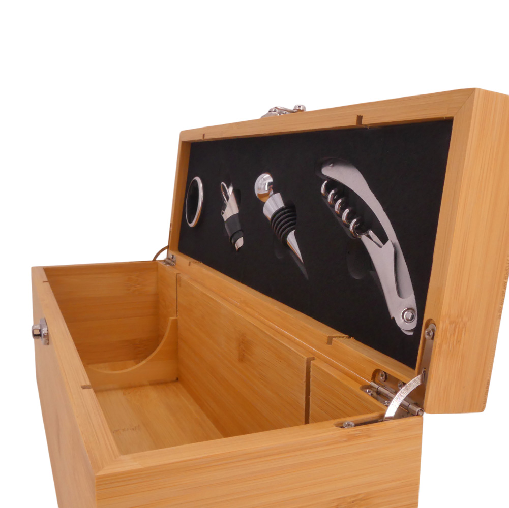 coffret vin bambou sommelier personnalisable détail