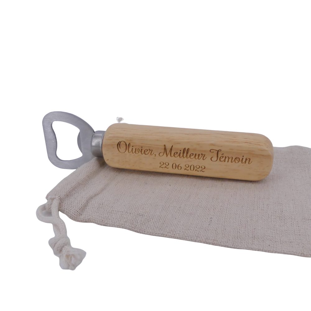 décapsuleur bois personnalisable exemple