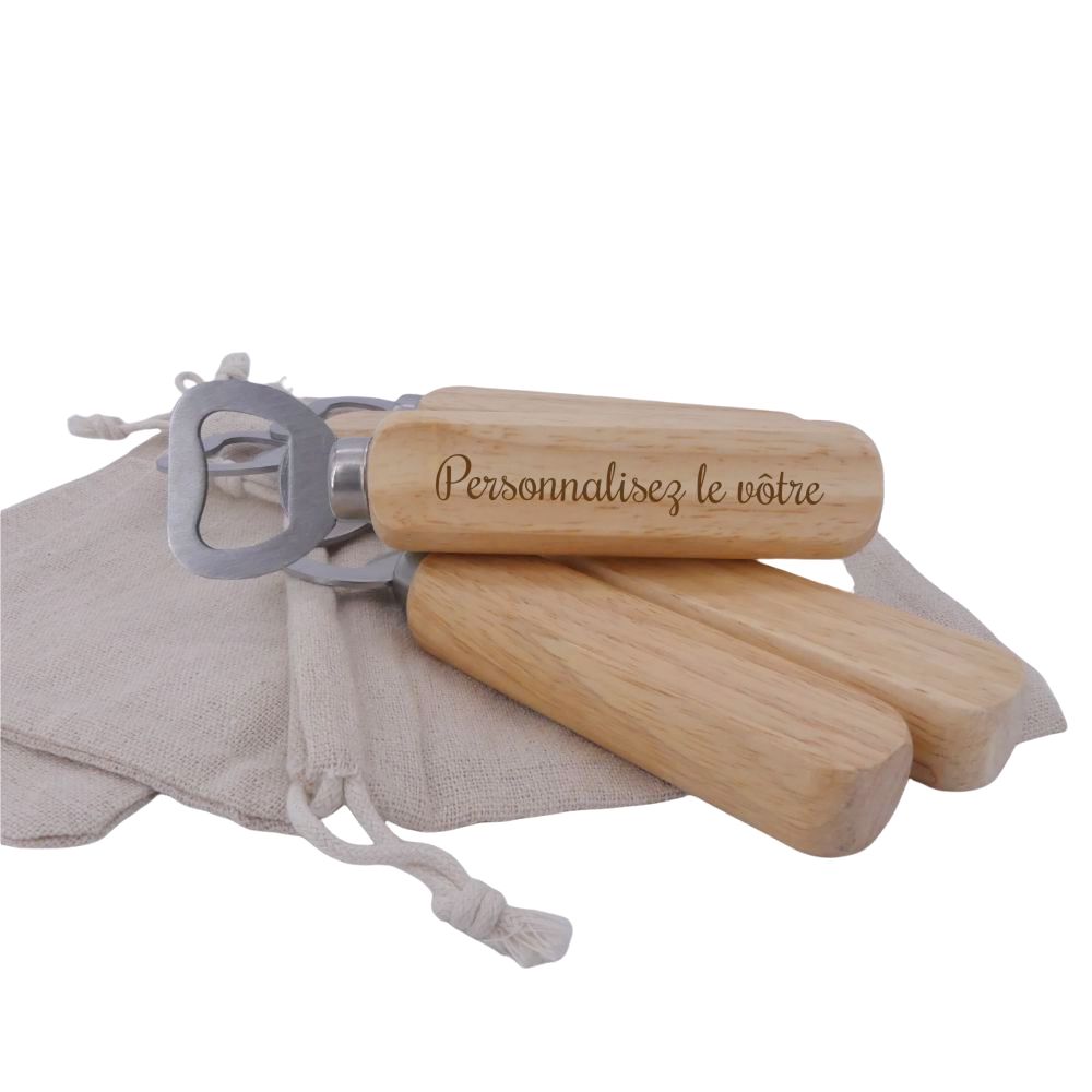 décapsuleur bois personnalisable