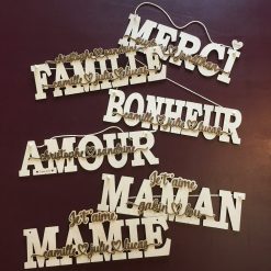 Mot découpé bois personnalisé