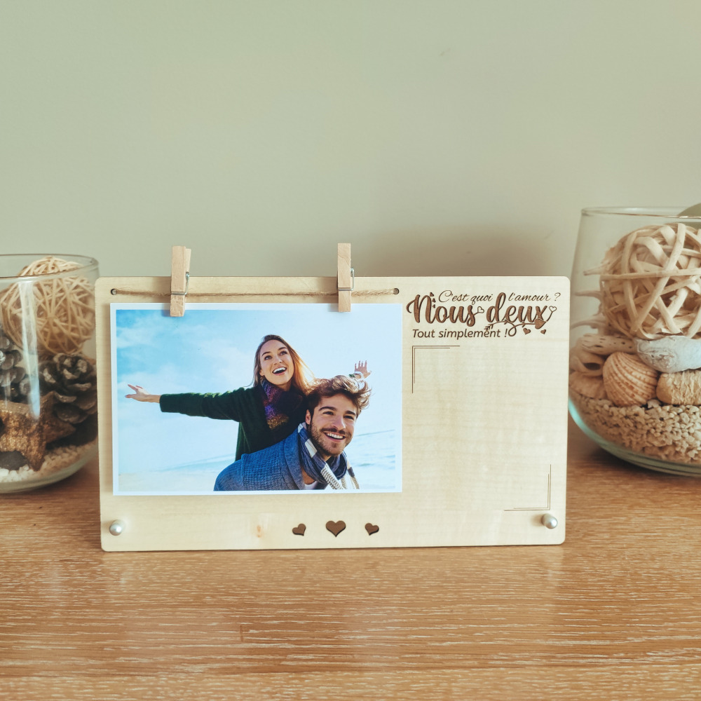 cadre photo personnalisé amour idée cadeau 5 ans de mariage