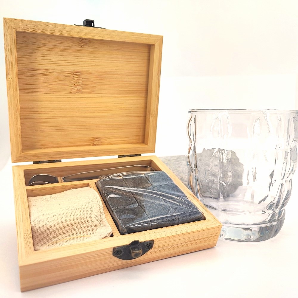 Coffret de pierres à whisky à personnaliser